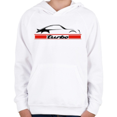 PRINTFASHION Porsche 911 turbo - Gyerek kapucnis pulóver - Fehér