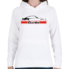 PRINTFASHION Porsche 911 turbo - Női kapucnis pulóver - Fehér női pulóver, kardigán