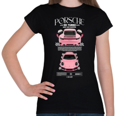 PRINTFASHION PORSCHE 911 TURBO S - Női póló - Fekete