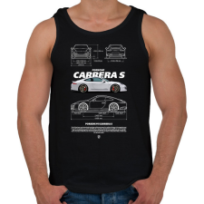 PRINTFASHION Porsche Carrera S - Férfi atléta - Fekete atléta, trikó