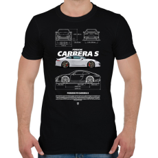 PRINTFASHION Porsche Carrera S - Férfi póló - Fekete