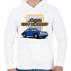PRINTFASHION Porsche - Férfi kapucnis pulóver - Fehér