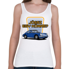 PRINTFASHION Porsche - Női atléta - Fehér női trikó