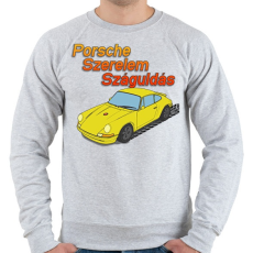 PRINTFASHION Porsche Szerelem Száguldás - Férfi pulóver - Sport szürke