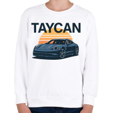 PRINTFASHION Porsche Taycan - Gyerek pulóver - Fehér gyerek pulóver, kardigán