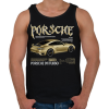 PRINTFASHION porsche turbo gold - Férfi atléta - Fekete
