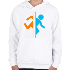 PRINTFASHION Portal - Gyerek kapucnis pulóver - Fehér gyerek pulóver, kardigán