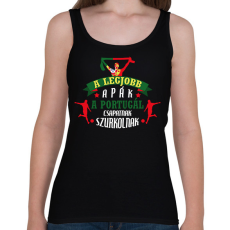 PRINTFASHION Portugál csapat - Női atléta - Fekete