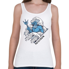 PRINTFASHION Poseidon - Görög tenger isten - Női atléta - Fehér