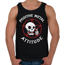 PRINTFASHION Positive metal attitude - Férfi atléta - Fekete atléta, trikó