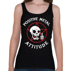 PRINTFASHION Positive metal attitude - Női atléta - Fekete