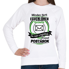 PRINTFASHION Postás - Női pulóver - Fehér női pulóver, kardigán