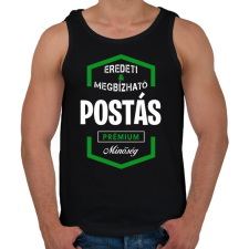 PRINTFASHION Postás prémium minőség - Férfi atléta - Fekete atléta, trikó