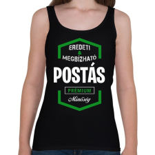 PRINTFASHION Postás prémium minőség - Női atléta - Fekete női trikó