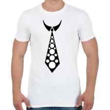 PRINTFASHION Pöttyös nyakkendő - Férfi póló - Fehér férfi póló
