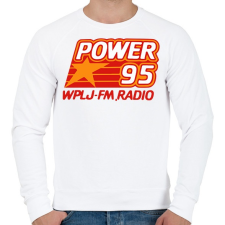 PRINTFASHION Power 95 - Férfi pulóver - Fehér férfi pulóver, kardigán