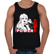 PRINTFASHION Power minta (Chainsaw man) - Férfi atléta - Fekete