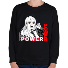 PRINTFASHION Power minta (Chainsaw man) - Gyerek pulóver - Fekete gyerek pulóver, kardigán