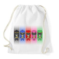 PRINTFASHION Power Rangers - Sportzsák, Tornazsák - Fehér tornazsák