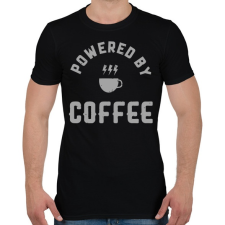 PRINTFASHION Powered by Coffee - Férfi póló - Fekete férfi póló