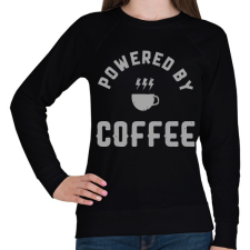 PRINTFASHION Powered by Coffee - Női pulóver - Fekete női pulóver, kardigán