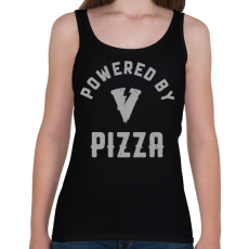 PRINTFASHION Powered by Pizza - Női atléta - Fekete