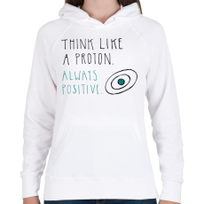 PRINTFASHION Pozitív gondolkodás - Női kapucnis pulóver - Fehér
