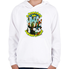 PRINTFASHION Pozitív HORGÁSZ - Gyerek kapucnis pulóver - Fehér gyerek pulóver, kardigán