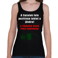 PRINTFASHION POZITÍV  JÖVŐKÉP - Női atléta - Fekete