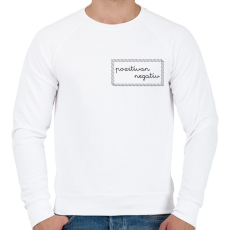 PRINTFASHION Pozitívan negatív - Férfi pulóver - Fehér