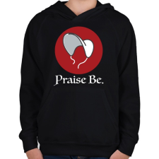 PRINTFASHION Praise Be - The Handmaid's Tale - Gyerek kapucnis pulóver - Fekete gyerek pulóver, kardigán