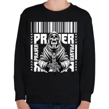 PRINTFASHION Prayer - Gyerek pulóver - Fekete gyerek pulóver, kardigán