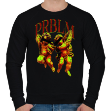 PRINTFASHION PRBLM - Férfi pulóver - Fekete férfi pulóver, kardigán