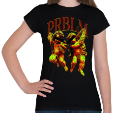PRINTFASHION PRBLM - Női póló - Fekete
