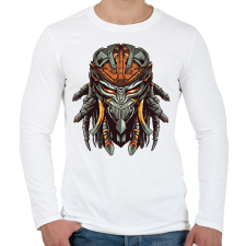 PRINTFASHION Predator - Férfi hosszú ujjú póló - Fehér férfi póló