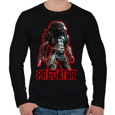 PRINTFASHION PREDATOR  - Férfi hosszú ujjú póló - Fekete férfi pulóver, kardigán