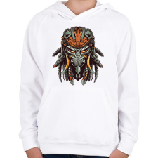 PRINTFASHION Predator - Gyerek kapucnis pulóver - Fehér gyerek pulóver, kardigán