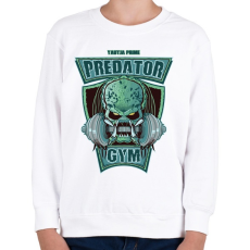 PRINTFASHION Predator Gym - Gyerek pulóver - Fehér