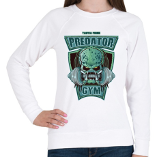 PRINTFASHION Predator Gym - Női pulóver - Fehér