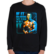 PRINTFASHION Predator - Ha vérzik, akkor elpusztítható - Gyerek pulóver - Fekete gyerek pulóver, kardigán