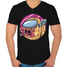 PRINTFASHION Predator impostor - Férfi V-nyakú póló - Fekete férfi póló