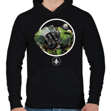 PRINTFASHION Predecessor - Crunch - Férfi kapucnis pulóver - Fekete férfi pulóver, kardigán