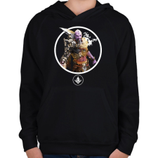 PRINTFASHION Predecessor - Fengmao - Gyerek kapucnis pulóver - Fekete gyerek pulóver, kardigán