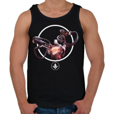 PRINTFASHION Predecessor - Grim.exe - Férfi atléta - Fekete atléta, trikó