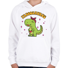 PRINTFASHION Pregosaurus - Gyerek kapucnis pulóver - Fehér