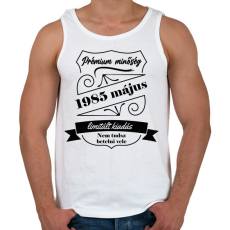 PRINTFASHION Prémium minőség - Évvel, hónappal - Férfi atléta - Fehér