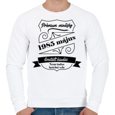 PRINTFASHION Prémium minőség - Évvel, hónappal - Férfi pulóver - Fehér férfi pulóver, kardigán