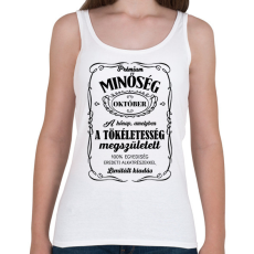 PRINTFASHION Prémium minőség - Hónappal (fekete) - Női atléta - Fehér