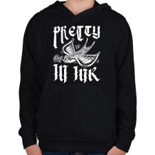 PRINTFASHION Pretty in ink - Gyerek kapucnis pulóver - Fekete gyerek pulóver, kardigán