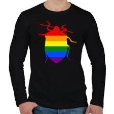 PRINTFASHION Pride Poloska - Férfi hosszú ujjú póló - Fekete férfi póló